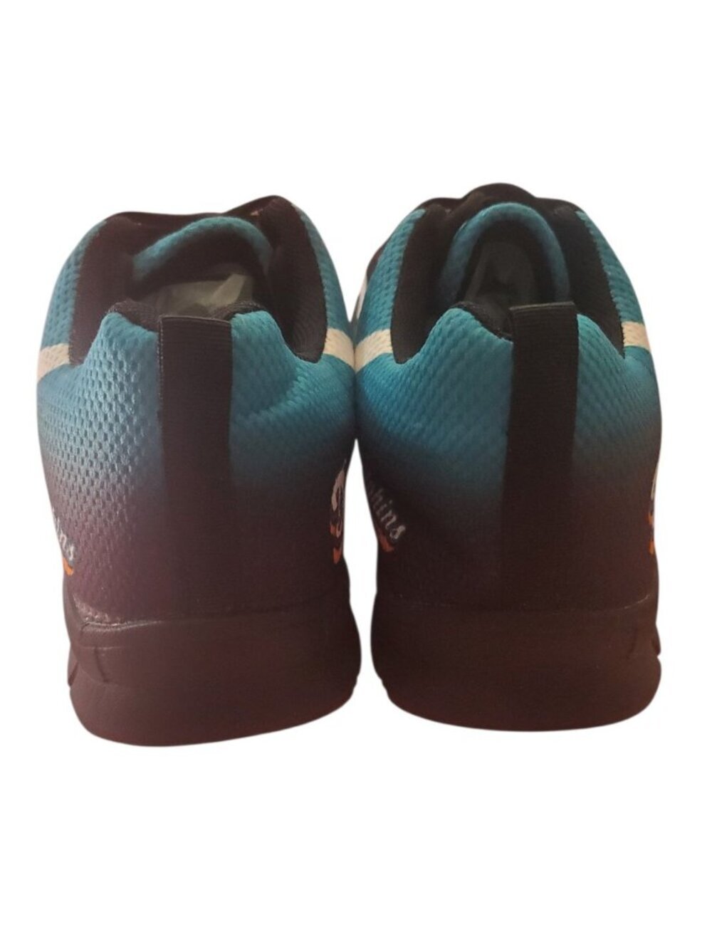 Miami Dolphins Fan Sneakers Sports Shoes Unisex Lightweight Teal/Blk Sze 44 - Picture 3 of 12
